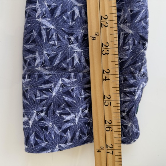 Robert Graham Shirt Mens XL Blue Classic Fit Linen Blend Long Sleeve Button Up - Picture 15 of 16